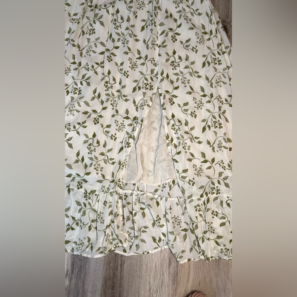 Reformation Floral Green Dress Size 3X - Picture 6 of 14